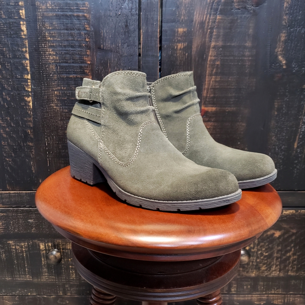 Earth Origins Forest Suede Ankle Booties